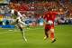 BELO HORIZONTE, BRAZIL - JUNE 17: Sofiane Feghouli of Algeria shoots against Jan Vertonghen of Belgium during the 2014 FIFA World Cup Brazil Group H match between Belgium and Algeria at Estadio Mineirao on June 17, 2014 in Belo Horizonte, Brazil. (Photo by Ian Walton/Getty Images)
