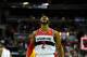 May 11, 2014; Washington, DC, USA; Washington Wizards point guard John Wall (2) celebrates after scoring a basket against the Indiana Pacers during the first half in game four of the second round of the 2014 NBA Playoffs at Verizon Center. Mandatory Credit: Brad Mills-USA TODAY Sports