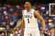 GREENSBORO, NC - MARCH 14: Jabari Parker #1 of the Duke Blue Devils reacts against the Clemson Tigers during the quarterfinals of the 2014 Men's ACC Basketball Tournament at Greensboro Coliseum on March 14, 2014 in Greensboro, North Carolina. (Photo by Streeter Lecka/Getty Images)