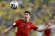 Mexico's Oribe Peralta eyes the ball during the group A World Cup soccer match between Brazil and Mexico at the Arena Castelao in Fortaleza, Brazil, Tuesday, June 17, 2014. (AP Photo/Martin Mejia)