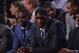 NEW YORK - MAY 20: NBA Draft prospects Andrew Wiggins and Joel Embiid watches the 2014 NBA Draft Lottery on May 20, 2014 at the ABC News' 'Good Morning America' Times Square Studio in New York City. NOTE TO USER: User expressly acknowledges and agrees that, by downloading and/or using this photograph, user is consenting to the terms and conditions of the Getty Images License Agreement. Mandatory Copyright Notice: Copyright 2014 NBAE (Photo by David Dow/NBAE via Getty Images)