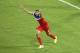 United States' John Brooks celebrates scoring his side's second goal during the group G World Cup soccer match between Ghana and the United States at the Arena das Dunas in Natal, Brazil, Monday, June 16, 2014. The United States defeated Ghana 2-1. (AP Photo/Hassan Ammar)