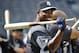 Alfonso Soriano smiles as he takes batting practice as a New York Yankee before the Yankees' baseball game against the Tampa Bay Rays at Yankee Stadium on Friday, July 26, 2013, in New York. Soriano rejoins the Yankees where he started his major league career after being traded Friday from the Chicago Cubs. (AP Photo/Kathy Kmonicek)