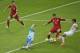 Chile's Eduardo Vargas, right in white, scores the opening goal during the group B World Cup soccer match between Spain and Chile at the Maracana Stadium in Rio de Janeiro, Brazil, Wednesday, June 18, 2014. (AP Photo/Christophe Ena)