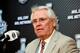 LOS ANGELES, CA - JUNE 03: Glen Sather, President and General Manager of the New York Rangers, speaks during Media Day for the 2014 NHL Stanley Cup Final at Staples Center on June 3, 2014 in Los Angeles, California. (Photo by Bruce Bennett/Getty Images)