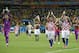 Croatian players applaud their supporters following their 4-0 victory over Cameroon during the group A World Cup soccer match between Cameroon and Croatia at the Arena da Amazonia in Manaus, Brazil, Wednesday, June 18, 2014. (AP Photo/Martin Mejia)