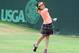 Jun 16, 2014; Pinehurst, NC, USA; Lucy Li tees off during the Monday practice round of the U.S. Women's Open at the Pinehurst Resort and Country Club-#2 Course. Mandatory Credit: Rob Kinnan-USA TODAY Sports