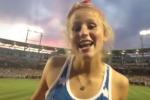 Girl Runs on College World Series Field for a Vine