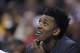Los Angeles Lakers' Nick Young is seen during an NBA basketball game against the Philadelphia 76ers on Friday, Feb. 7, 2014, in Philadelphia. The Lakers beat the 76ers 112-98. (AP Photo/Michael Perez)