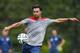 SAO PAULO, BRAZIL - JUNE 11: Chris Wondolowski of the United States runs drills during their training session at Sao Paulo FC on June 11, 2014 in Sao Paulo, Brazil. (Photo by Kevin C. Cox/Getty Images)