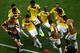 BRASILIA, BRAZIL - JUNE 19: James Rodriguez #10 of Colombia celebrates by dancing with teammates after scoring his team's first goal during the 2014 FIFA World Cup Brazil Group C match between Colombia and Cote D'Ivoire at Estadio Nacional on June 19, 2014 in Brasilia, Brazil. (Photo by Adam Pretty/Getty Images)