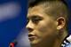 Argentina's Marcos Rojo answers a question at a news conference after a training session in Vespasiano, near Belo Horizonte, Brazil, Monday, June 16, 2014. Argentina plays in group F of the 2014 soccer World Cup. (AP Photo/Victor R. Caivano)