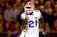 COLUMBIA, SC - NOVEMBER 16: Kelvin Taylor #21 of the Florida Gators celebrates after scoring a touchdown during their game against the South Carolina Gamecocks at Williams-Brice Stadium on November 16, 2013 in Columbia, South Carolina. (Photo by Streeter Lecka/Getty Images)