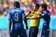 RECIFE, BRAZIL - JUNE 20: Referee Enrique Osses gives Mario Balotelli of Italy a yellow card during the 2014 FIFA World Cup Brazil Group D match between Italy and Costa Rica at Arena Pernambuco on June 20, 2014 in Recife, Brazil. (Photo by Jamie McDonald/Getty Images)