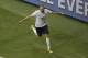 France's Karim Benzema celebrates before his goal was disallowed after Netherlands referee Bjorn Kulpers had blown his whistle for full time before the ball entered the gaol during the group E World Cup soccer match between Switzerland and France at the Arena Fonte Nova in Salvador, Brazil, Friday, June 20, 2014. (AP Photo/Sergei Grits)