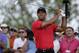 Tiger Woods tees off on the fourth hole during the final round of the Cadillac Championship golf tournament Sunday, March 9, 2014, in Doral, Fla. (AP Photo/Lynne Sladky)