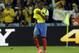 Ecuador's Enner Valencia kisses the ball under his jersey after scoring his side's second goal with a header during the group E World Cup soccer match between Honduras and Ecuador at the Arena da Baixada in Curitiba, Brazil, Friday, June 20, 2014. (AP Photo/Fernando Vergara)
