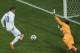 England's Wayne Rooney, left, scores his side's first goal past Uruguay's goalkeeper Fernando Muslera during the group D World Cup soccer match between Uruguay and England at the Itaquerao Stadium in Sao Paulo, Brazil, Thursday, June 19, 2014. (AP Photo/Michael Sohn)