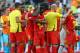 BELO HORIZONTE, BRAZIL - JUNE 17: Belgium players celebrate victory in the 2014 FIFA World Cup Brazil Group H match between Belgium and Algeria at Estadio Mineirao on June 17, 2014 in Belo Horizonte, Brazil. (Photo by Quinn Rooney/Getty Images)