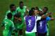 CUIABA, BRAZIL - JUNE 21: Peter Odemwingie of Nigeria (C) celebrates scoring his team's first goal with teammates during the 2014 FIFA World Cup Group F match between Nigeria and Bosnia-Herzegovina at Arena Pantanal on June 21, 2014 in Cuiaba, Brazil. (Photo by Clive Brunskill/Getty Images)