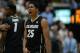 Dec 3, 2013; Fort Collins, CO, USA; Colorado Buffaloes guard Spencer Dinwiddie (25) reacts to the win over the Colorado State Rams at Moby Arena. The Colorado Buffaloes defeated the Colorado State Rams 67-62. Mandatory Credit: Ron Chenoy-USA TODAY Sports