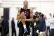 Dante Exum, from Australia, stretches before participating in the 2014 NBA basketball draft combine Friday, May 16, 2014, in Chicago. (AP Photo/Charles Rex Arbogast)