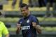 Inter Milan's Fredy Guarin of Colombia celebrates after scoring a goal during a Serie A soccer match against Parma, at Parma's Tardini stadium, Italy, Saturday, April 19, 2014. (AP Photo/Marco Vasini)