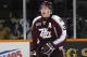 PETERBOROUGH, ON - FEBRUARY 20: Nick Ritchie #20 of the Peterborough Petes celebrates his empty net goal against the Saginaw Spirit during an OHL game at the Memorial Centre on February 20, 2014 in Peterborough, Ontario, Canada. The Petes defeated the Spirit 5-2. (Photo by Claus Andersen/Getty Images)