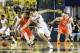 ANN ARBOR, MI - DECEMBER 07: Mitch McGary #4 of the University of Michigan Wolverines drives the ball up the court during the second half of the game against Houston Baptist Huskies at the Crisler Center on December 7, 2013 in Ann Arbor, Michigan. Michigan defeated Houston 107-53. (Photo by Leon Halip/Getty Images)