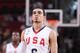 PORTLAND, OR - APRIL 12: Tyus Jones #6 of Team USA walks up court against the World Team on April 12, 2014 at the Moda Center Arena in Portland, Oregon. NOTE TO USER: User expressly acknowledges and agrees that, by downloading and or using this photograph, user is consenting to the terms and conditions of the Getty Images License Agreement. Mandatory Copyright Notice: Copyright 2014 NBAE (Photo by Sam Forencich/NBAE via Getty Images)