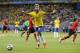 Brazil's Neymar tries to lift the crowd during the group A World Cup soccer match between Brazil and Mexico at the Arena Castelao in Fortaleza, Brazil, Tuesday, June 17, 2014. (AP Photo/Martin Mejia)