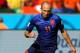 PORTO ALEGRE, BRAZIL - JUNE 18: Arjen Robben of the Netherlands controls the ball during the 2014 FIFA World Cup Brazil Group B match between Australia and Netherlands at Estadio Beira-Rio on June 18, 2014 in Porto Alegre, Brazil. (Photo by Cameron Spencer/Getty Images)
