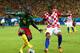 MANAUS, BRAZIL - JUNE 18: Vincent Aboubakar of Cameroon controls the ball against Sammir of Croatia during the 2014 FIFA World Cup Brazil Group A match between Cameroon and Croatia at Arena Amazonia on June 18, 2014 in Manaus, Brazil. (Photo by Clive Brunskill/Getty Images)
