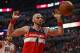 CHICAGO, IL - APRIL 20: Marcin Gortat #4 of the Washington Wizards can't handle a pass against the Chicago Bulls in Game One of the Eastern Conference Quarterfinals during the 2014 NBA Playoffs at the United Center on April 20, 2014 in Chicago, Illinois. NOTE TO USER: User expressly acknowledges and agrees that, by downloading and or using this photograph, User is consenting to the terms and conditions of the Getty Images License Agreement. (Photo by Jonathan Daniel/Getty Images)