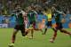 Mexico's Rafael Marquez celebrates after scoring the first goal of his team during the group A World Cup soccer match between Croatia and Mexico at the Arena Pernambuco in Recife, Brazil, Monday, June 23, 2014. Mexico won 3-1.(AP Photo/Ricardo Mazalan)