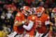 Cole Stoudt celebrating a touchdown last season