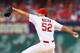ST. LOUIS, MO - JUNE 17: Starter Michael Wacha #52 of the St. Louis Cardinals pitches against the New York Mets in the first inning at Busch Stadium on June 17, 2014 in St. Louis, Missouri. (Photo by Dilip Vishwanat/Getty Images)
