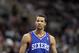 Philadelphia 76ers' Michael Carter-Williams is seen during an NBA basketball game against the Brooklyn Nets on Saturday, April 5, 2014, in Philadelphia. The Nets won 105-101. (AP Photo/Michael Perez)
