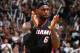 SAN ANTONIO, TX - JUNE 15: LeBron James #6 of the Miami Heat reacts during Game Five of the 2014 NBA Finals at AT&T Center on June 15, 2014 in San Antonio, Texas. NOTE TO USER: User expressly acknowledges and agrees that, by downloading and/or using this photograph, user is consenting to the terms and conditions of the Getty Images License Agreement. Mandatory Copyright Notice: Copyright 2014 NBAE (Photo by Nathaniel S. Butler/NBAE via Getty Images)