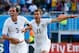 NATAL, BRAZIL - JUNE 24: Diego Godin of Uruguay (L) celebrates scoring his team's first goal during the 2014 FIFA World Cup Brazil Group D match between Italy and Uruguay at Estadio das Dunas on June 24, 2014 in Natal, Brazil. (Photo by Clive Rose/Getty Images)