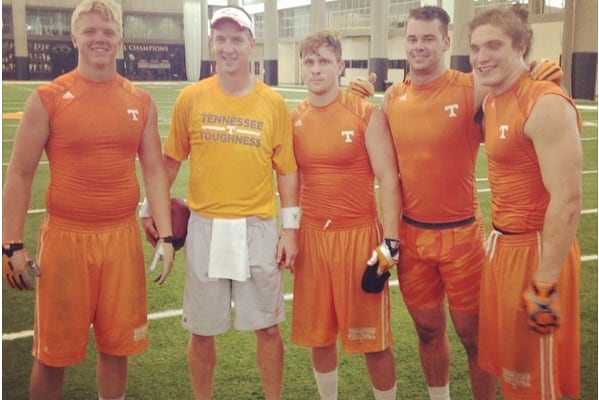 Peyton Manning Worked out with Some Tennessee Players (Photo)
