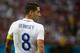 Jun 22, 2014; Manaus, Amazonas, BRAZIL; United States forward Clint Dempsey (8) looks on with a black eye during the first half of a 2014 World Cup game against Portugal at Arena Amazonia. Mandatory Credit: Winslow Townson-USA TODAY Sports