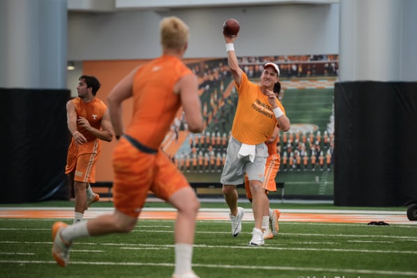 PHOTOS: Peyton Manning Works out with Vols, Praises Jones