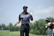Tiger Woods on the range at Congressional Country Club.