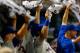 New York Mets use rally towels to keep them motivated vs. the Oakland A's.