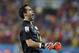 Chile's goalkeeper Claudio Bravo celebrates Chile's third goal by Jean Beausejour during the second half of the group B World Cup soccer match between Chile and Australia in the Arena Pantanal in Cuiaba, Brazil, Friday, June 13, 2014. (AP Photo/Thanassis Stavrakis)