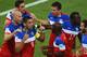 NATAL, BRAZIL - JUNE 16: Clint Dempsey of the United States celebrates with teammates after scoring his team's first goal during the 2014 FIFA World Cup Brazil Group G match between Ghana and the United States at Estadio das Dunas on June 16, 2014 in Natal, Brazil. (Photo by Laurence Griffiths/Getty Images)
