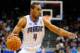 Oct 11, 2013; Orlando, FL, USA; Orlando Magic shooting guard Arron Afflalo (4) drives the lane against the Cleveland Cavaliers at Amway Center. Mandatory Credit: David Manning-USA TODAY Sports