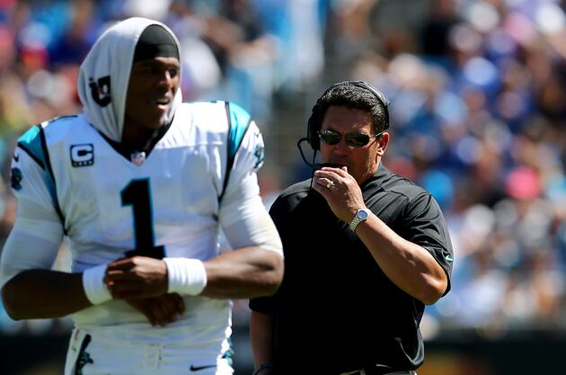 Ron Rivera Impressed with Leadership Cam Newton's Showing