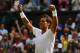 LONDON, ENGLAND - JUNE 24: Rafael Nadal of Spain celebrates winning his Gentlemen's Singles first round match against Martin Klizan of Slovakia on day two of the Wimbledon Lawn Tennis Championships at the All England Lawn Tennis and Croquet Club at Wimbledon on June 24, 2014 in London, England. (Photo by Al Bello/Getty Images)